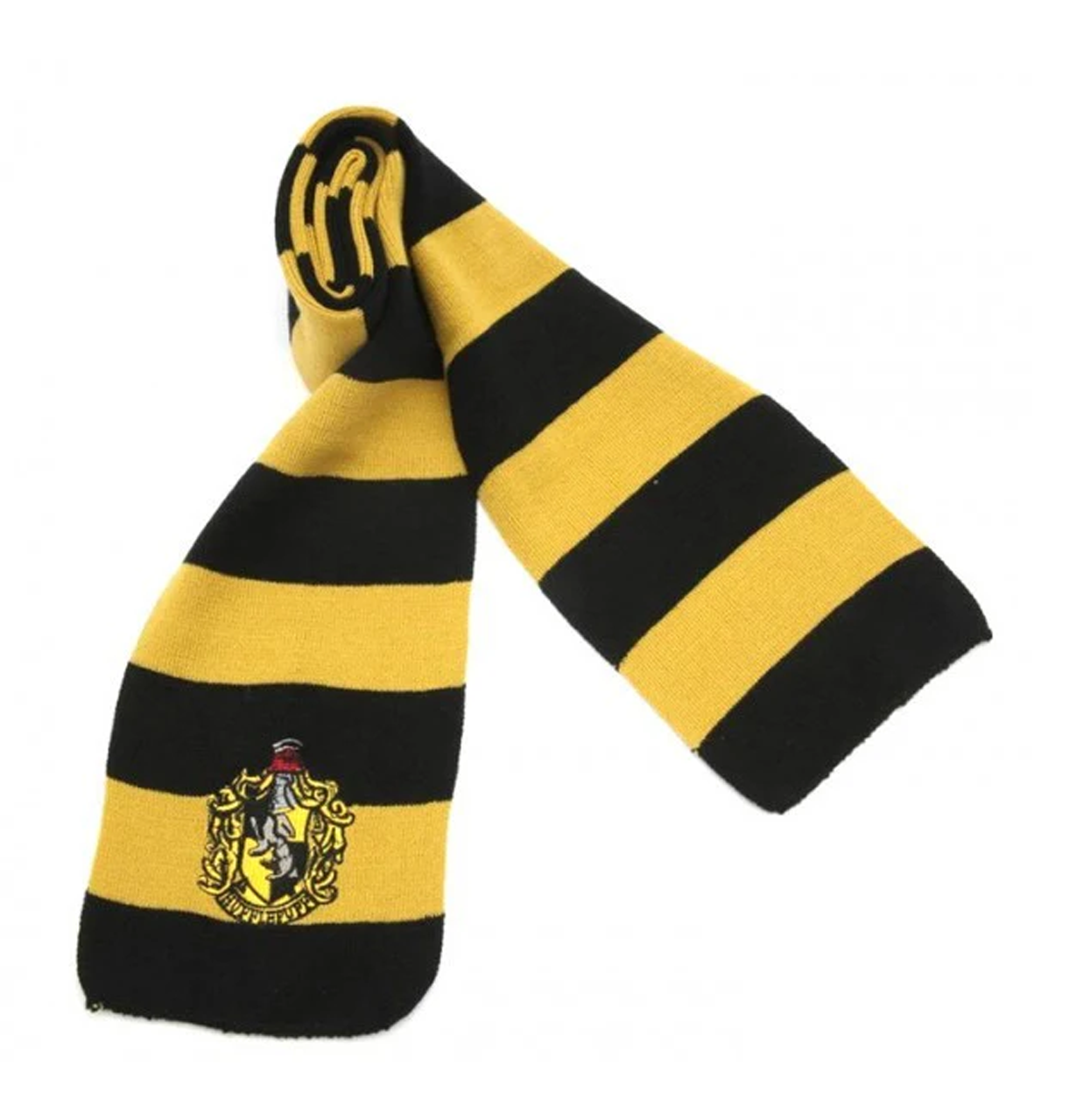 Yellow and black hufflepuff scarf